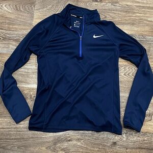Women’s NIKE dri-fit running pullover quarter zip longsleeve top EUC Large